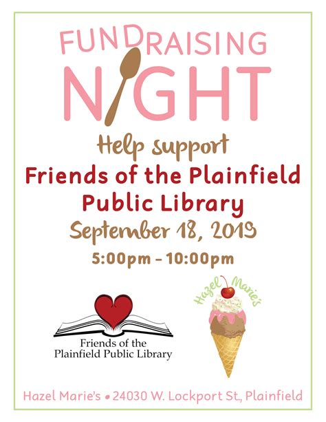 Fundraiser At Hazel Marie S Plainfield Area Public Library