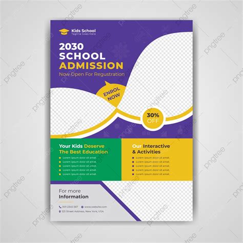 Kids 2030 School Admission Flyer Template Design Template Download On