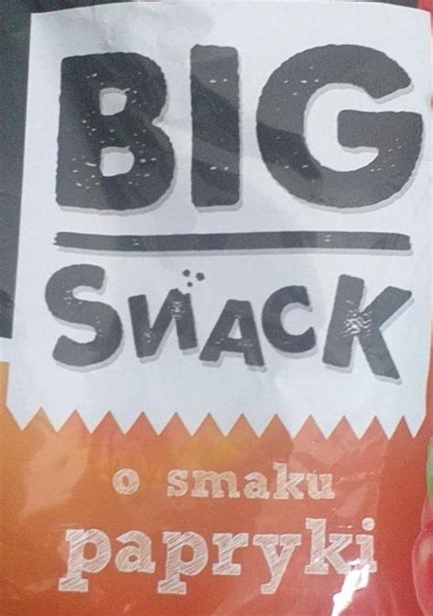 Chipsy o smaku papryki Big Snack kalorie kJ i wartości odżywcze