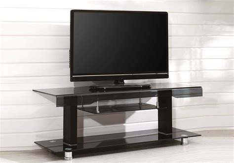 Meuble Tv Verre Tremp Noir Oby Meuble Tv Hi Fi Design Pas Cher