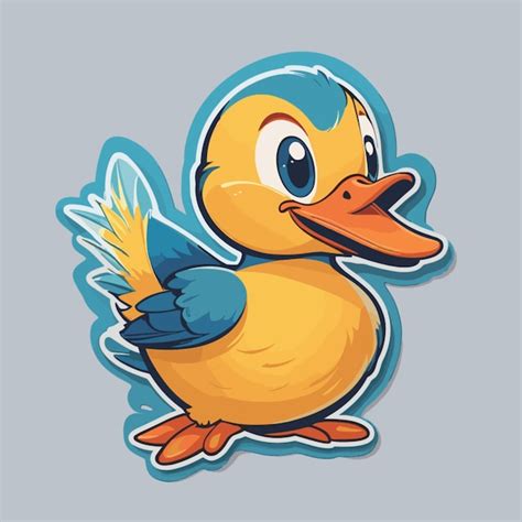 Vector De Dibujos Animados De Pato Vector Premium