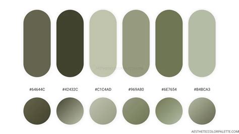 Light Green Colors - Aesthetic Color Palette