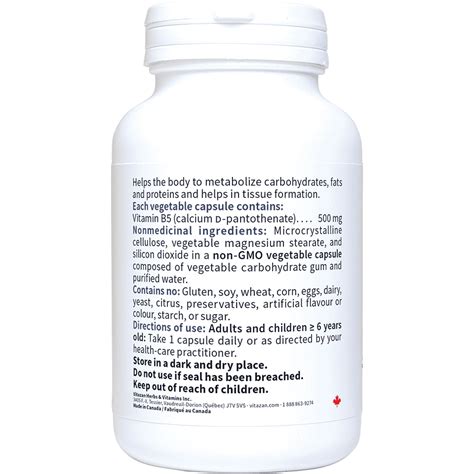 Vitamin B Calcium D Pantothenate Mg Vitazan Professional