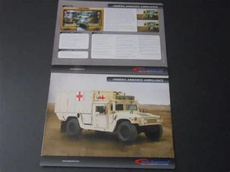 HUMMER HMMWV M1152 ambulance US army jeep militaire brochure catalogue english EUR 10,00 ...