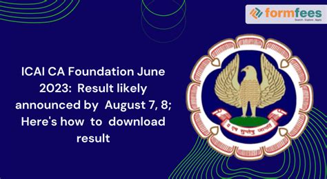 Icai Ca Foundation June Result Likely Announced By August