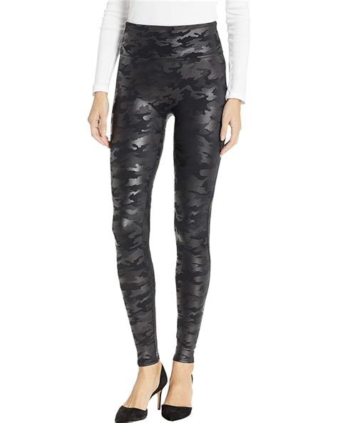 Spanx Faux Leather Camo Leggings