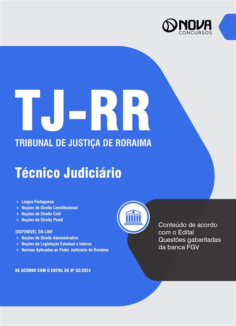 Apostila TJ RR em PDF 2024 Técnico Judiciário