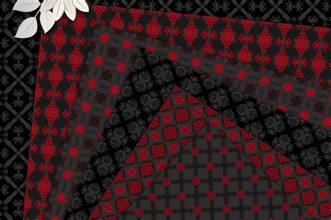 Red And Black Seamless Gothic Patterns By Floraaplus Thehungryjpeg