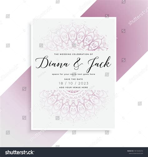 Indian Style Wedding Card Template Design Stock Vector (Royalty Free ...