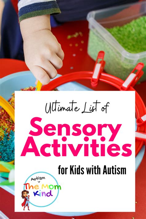 Ultimate List Of Sensory Activities For Kids With Autism Artofit