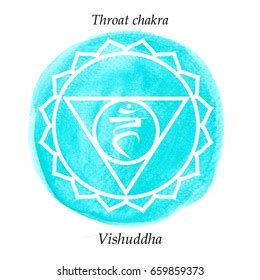 Fifth Throat Chakra Visuddha On Light Stock Illustration 659859373