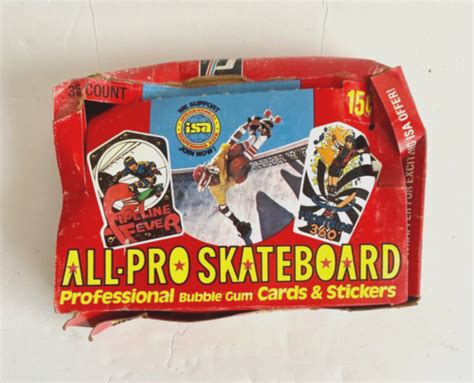 Vintage Donruss Isa All Pro Skateboard Cards Stickers Wax Pack