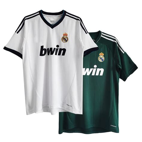 camisa de futebol Real Madrid em casa segunda fora retrô 2012 2013 home