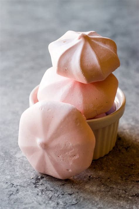 Pink Meringues Ready To Eat Stock Image Image Of Homemade Color