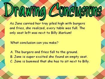 Drawing Conclusions Flipchart I By Brittany Ensminger Tpt