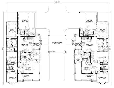 Multi Unit House Plan Bedrm Sq Ft Per Unit House