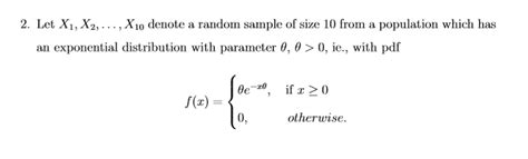 2 Let X1 X2 X10 Denote A Random Sample Of