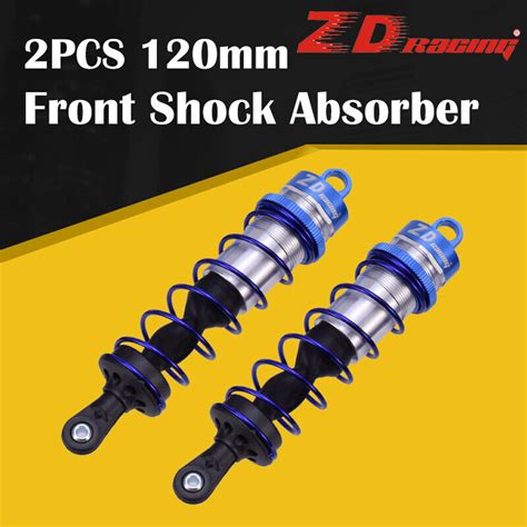 2pcs ZD Racing 120mm Front Shock Absorber Blue Damper Suspension For 1