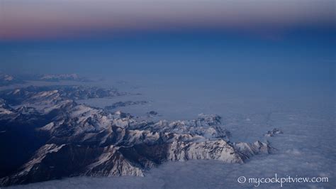 The Alps at sunset