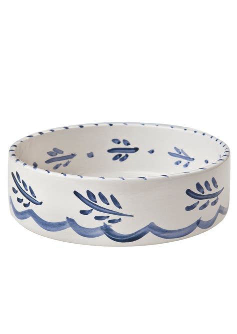 Blue and White Dog Bowl, Large | Over The Moon