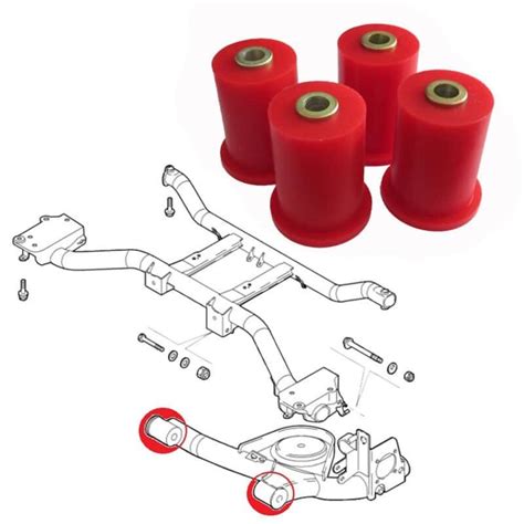 Bujes De Poliuretano En Ambos Brazos Traseros Para Fiat Panda 4x4