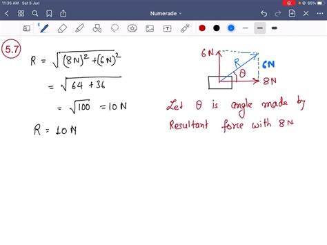 Solved A Body Of Mass Kg Is Acted Upon By Two Perpendicular Forces