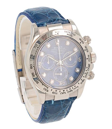 Rolex Daytona 116519 White Gold Diamond Sodalite Dial Full Kaufen Auf