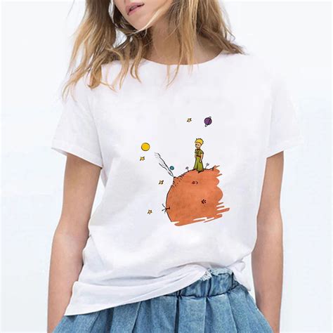 Camiseta del Principito Harajuku para mujer remera de estética Ulzzang