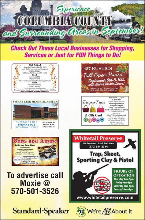 SS Columbia County Eblast 9/10/22 | Times Shamrock Events