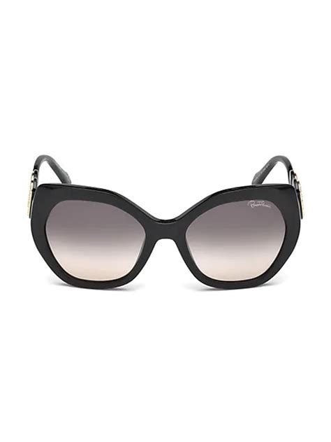 Roberto Cavalli 57mm Cat Eye Sunglasses In Black What’s On The Star