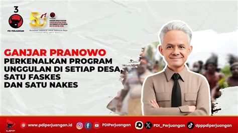 Ganjar Pranowo Perkenalkan Program Unggulan Desa Faskes Nakes