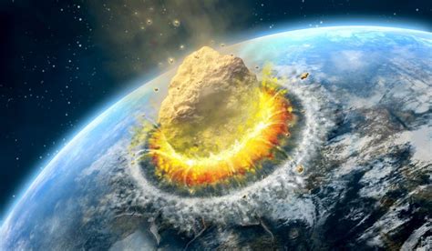 Cum ar arăta impactul unui asteroid cu suprafaţa Terrei Experiment