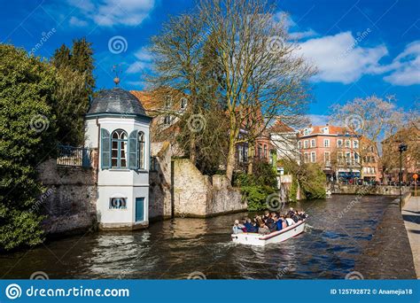 Canals of the Historical and Beautiful Bruges Town Editorial ...