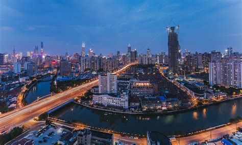 Night View Of The Suzhou River In Shanghai Picture And Hd Photos Free