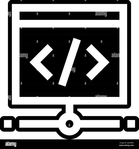 web development icon black vector illustration Stock Vector Image & Art ...