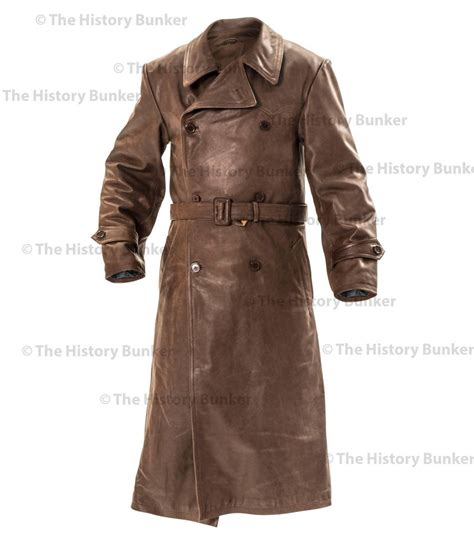 Ww2 Gestapo Leather Trench Coat Brown The History Bunker Ltd