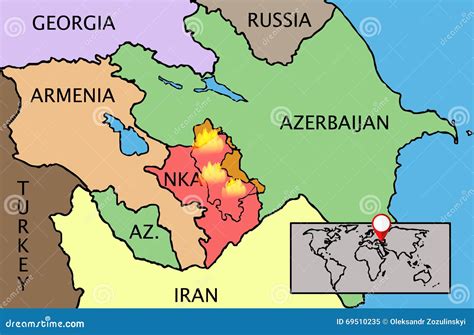 Vector Nagorno Karabakh Republic Map | CartoonDealer.com #69510235