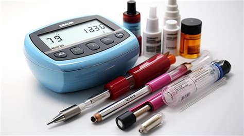 Premium AI Image | Diabetes test kit on white background