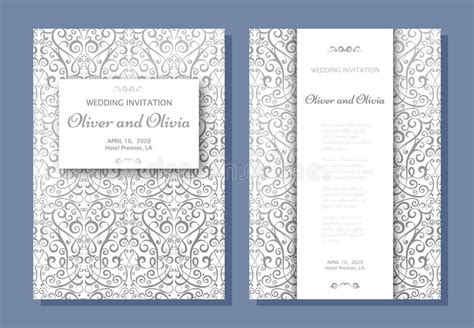 Sistema De Plantillas De La Invitaci N De La Boda Dise O De La Cubierta