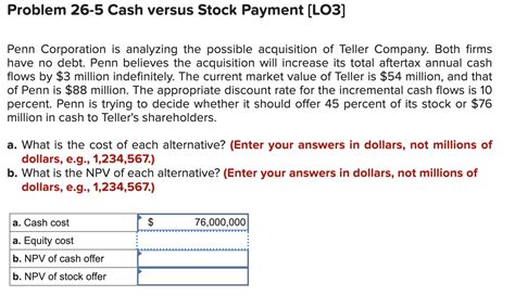 Solved Penn Corporation Is Analyzing The Possible Chegg