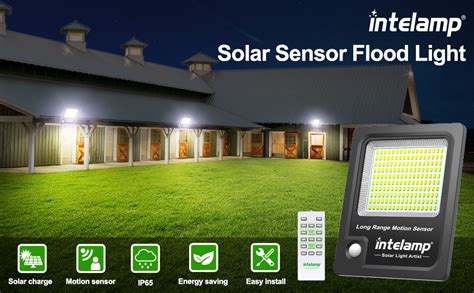 Intelamp Solar Security Lights Outdoor Motion Sensor Mah Solar