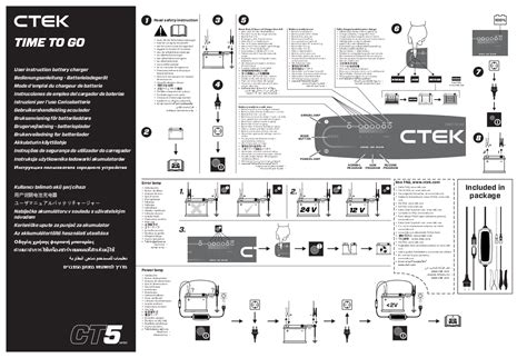 Ctek Ct5 Time To Go Battery Charger Manual User Instruction