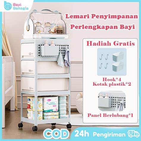 Jual Rak Organizer Multifungsi Laci Dengan Roda Barang Bayi Rak