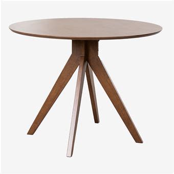 Table de Salle à Manger Ronde en Bois Ø100 cm Sekiz SKLUM Bois Foncé