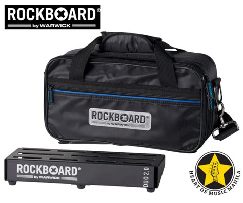 Warwick Rockboard Duo Pedalboard With Gig Bag For Pedals