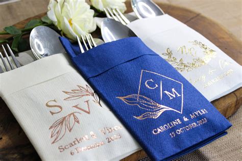 Personalized Napkins Wedding Napkins Custom Monogram Dinner - Etsy