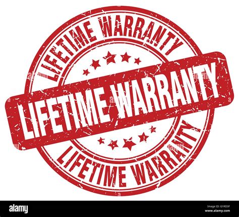 Lifetime Warranty Red Grunge Round Vintage Rubber Stamp Stock Vector