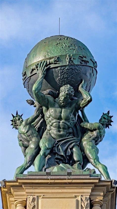 Atlas Art Monumento Monument Arte Escultura HD Phone Wallpaper