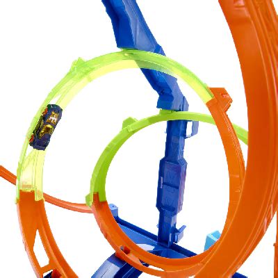 Hot Wheels Action Track Set With 1 Toy Car Corkscrew Triple Loop Track Set Au Meilleur Prix En
