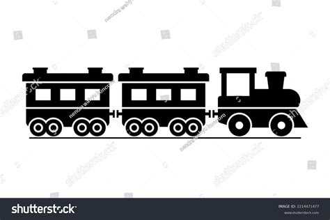 Train Locomotive Silhouette Vector Illustration Suitable Stock Vector ...